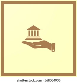 Pictograph courthouse icon