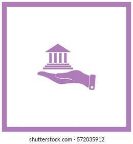 Pictograph courthouse icon