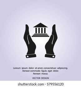 Pictograph courthouse icon