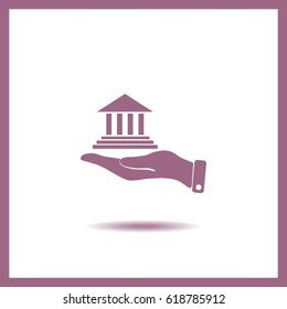 Pictograph courthouse icon