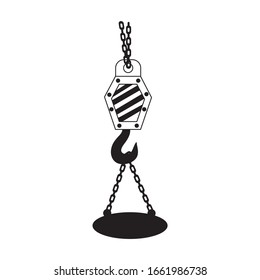 pictograph of crane hook icon