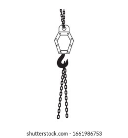 pictograph of crane hook icon