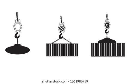pictograph of crane hook icon