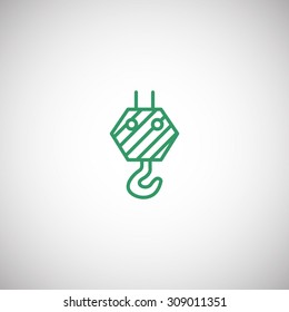 Pictograph of crane hook icon