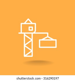 Pictograph of crane hook icon