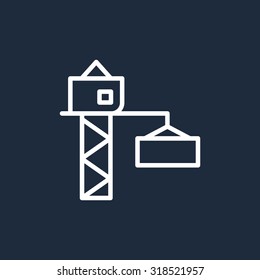 Pictograph of crane hook icon
