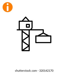 Pictograph of crane hook icon