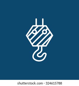 Pictograph of crane hook icon