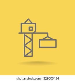 Pictograph of crane hook icon