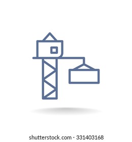 Pictograph of crane hook icon