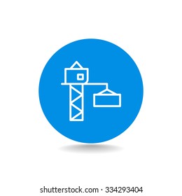 Pictograph of crane hook icon