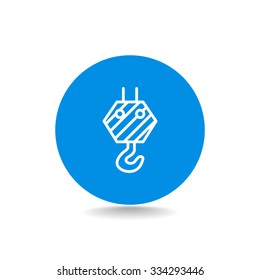 Pictograph of crane hook icon