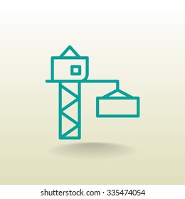 Pictograph of crane hook icon