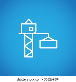 Pictograph of crane hook icon