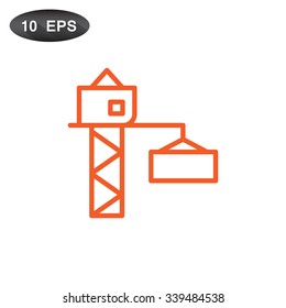 Pictograph of crane hook icon