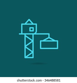 Pictograph of crane hook icon