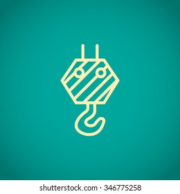 Pictograph of crane hook icon
