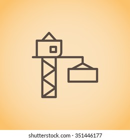 Pictograph of crane hook icon