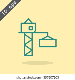 Pictograph of crane hook icon