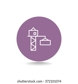 Pictograph of crane hook icon