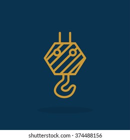 Pictograph of crane hook icon