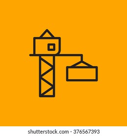 Pictograph of crane hook icon