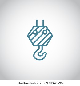 Pictograph of crane hook icon