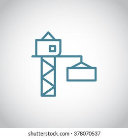 Pictograph of crane hook icon