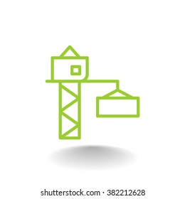 Pictograph of crane hook icon
