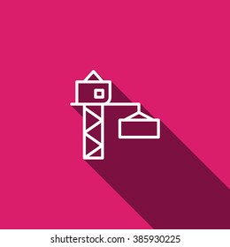 Pictograph of crane hook icon