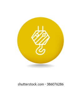 Pictograph of crane hook icon