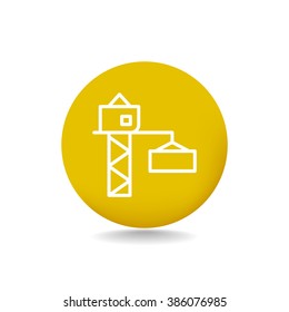 Pictograph of crane hook icon