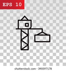 Pictograph of crane hook icon