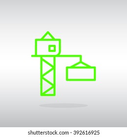 Pictograph of crane hook icon