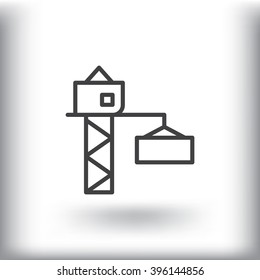 Pictograph of crane hook icon