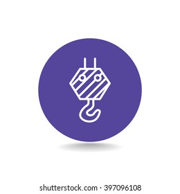 Pictograph of crane hook icon