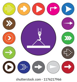 pictograph crane hook, lifting work, installation works, building, fully editable vector image