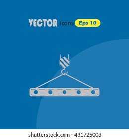Pictograph of crane hook. Vector icon