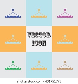 Pictograph of crane hook. Vector icon