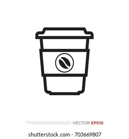 Pictograph of cup mug for template logo, icon, and identity vector designs