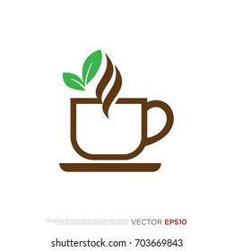 Pictograph of cup mug for template logo, icon, and identity vector designs