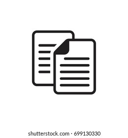 Pictograph of document for icon