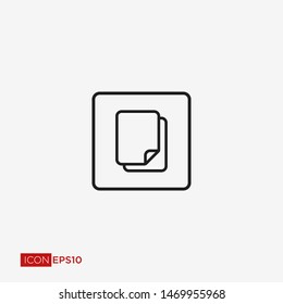 Pictograph of document for icon. Paper and File Icon.