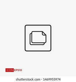 Pictograph of document for icon. Paper and File Icon.