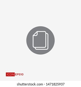 Pictograph of document for icon. Paper and File Icon.