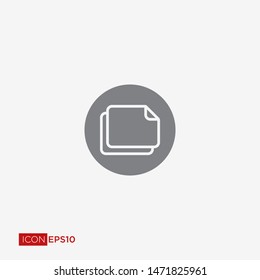 Pictograph of document for icon. Paper and File Icon.