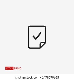Pictograph of document for icon. Paper and File Icon. 