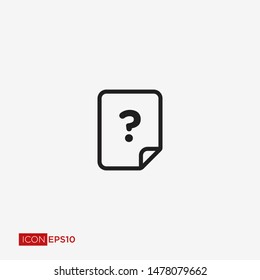 Pictograph of document for icon. Paper and File Icon.