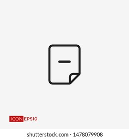Pictograph of document for icon. Paper and File Icon.