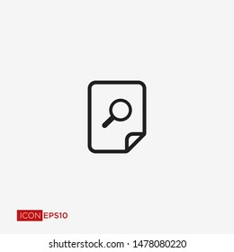 Pictograph of document for icon. Paper and File Icon.